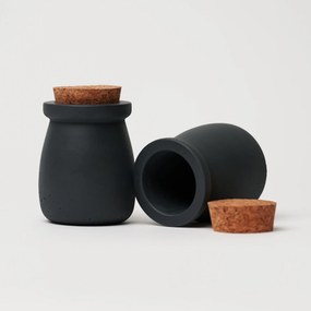Cutie de beton CAST – Nefertiti – grafit (negru) – 8 cm – 6 bucăți
