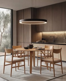 MAZZONI EXPORT LOUIS Bej Deschis/cadru Stejar Natural - SCAUN DIN LEMN TAPIȚAT PENTRU LIVING SUFRAGERIE BUCĂTĂRIE MODERN CLASSIC