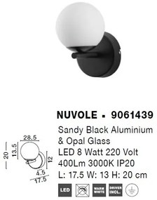 Aplica de perete LED design modern NUVOLE