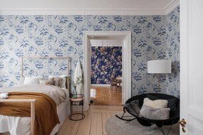 Tapet Floral Ripple, Blue, Rebel Walls