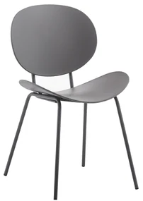 Scaun Scari gri, polipropilena, picioare metalIce