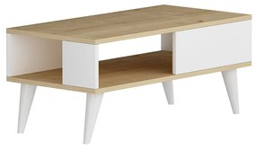 Măsuță de cafea Vavepu 2 (stejar zafir + alb) . 1093161