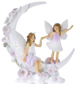 Figurina Fairies on a Crescent Moon rasina 12 cm x 13 cm