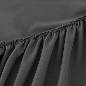Cearsaf din microfibra MICROVELLE gri inchis 90x200 cm