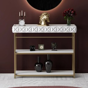 Consolă Zumrut - White, Gold (102)