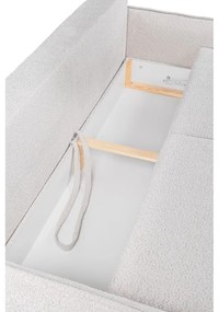 Canapea bej extensibilă cu tapițerie din stofă bouclé 215 cm Patti – Bonami Selection