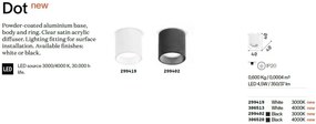 Spot LED aplicat tavan Dot pl 3000k negru