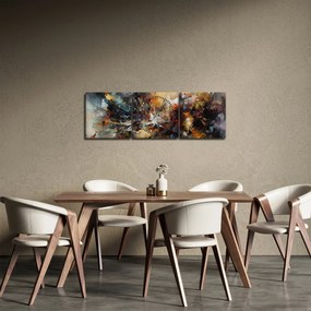 Tablou - Grafică abstractă (cu ceas) (90x30 cm)