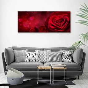 Tablou canvas Inima trandafir rosu