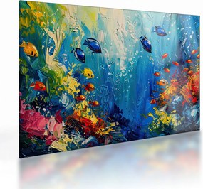 Tablou pe sticlă - Pictura lumii subacvatice (70x50 cm)