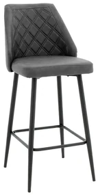 Scaun Bar Flick Piele Ecologica Gri