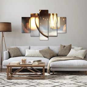 Tablou cu becul aprins (150x105 cm)