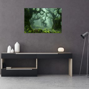 Tablou - O pădure acoperită de mușchi (90x60 cm)