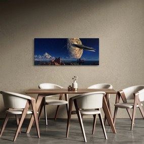 Tablou - Vizita extraterestrului (120x50 cm)