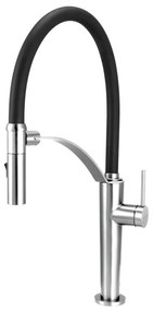 Baterie de chiuvetă cu pipă flexibilă Deante BRC_072M CORDA crom lucios