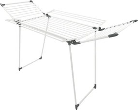 Uscător de rufe pliabil Kinghoff KH 2041, 25 m, până la 20 kg, capete antiderapante, oțel, alb/gri