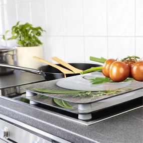 Set 2 protecții din sticlă pentru aragaz Wenko Herbal, 52 x 30 cm