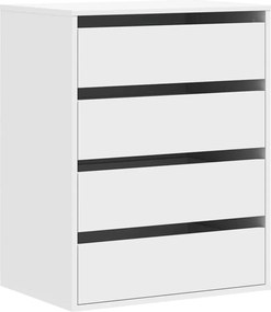 vidaXL Dulap colț cu sertare alb 60x41x76 cm lemn prelucrat