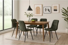 Scaune de dining verzi 2 buc. tapițate Moseby – Bonami Essentials