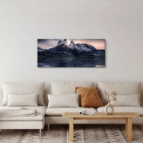 Tablou lacul cu munte (120x50 cm)