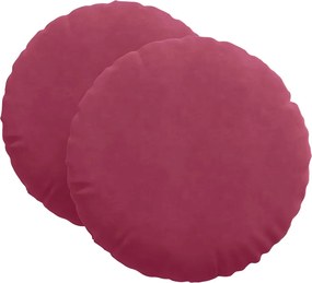 vidaXL Perne de Șezut 2 pcs Roșu Vin Ø 40 x 13 cm Catifea