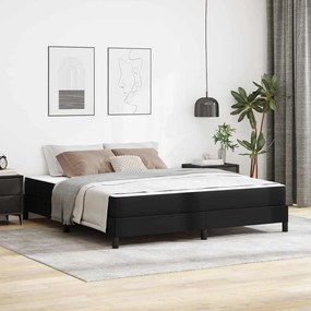 vidaXL Pat cu saltea Negru 180 x 200 cm Piele artificială