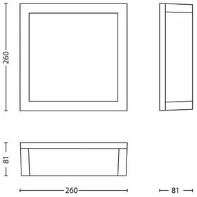 Philips - Plafonieră de exterior SKIES 2xE27/14W/230V IP44 gri