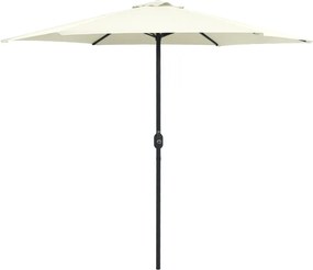 vidaXL Umbrelă de soare grădină stâlp aluminiu alb nisipiu 270x246 cm