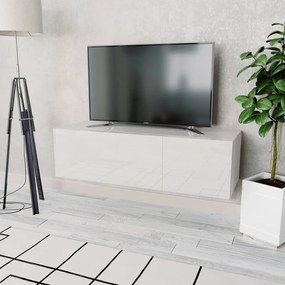 Comoda TV, alb extralucios, 120x40x34 cm, PAL 1, Alb