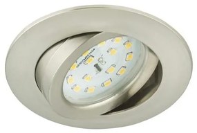 Briloner 8317-012 - Plafonieră LED încastrată pentru baie, dimabilă, 5,5W/230V, IP23, crom mat
