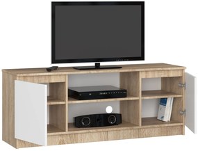 Masă TV Dariel (stejar sonoma + alb). 1069015