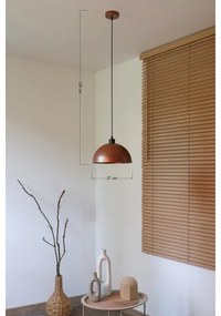 Duolla - Lustră suspendată pe cablu IRONLINE 1xE27/15W/230V Ø27 cm, cupru/negru