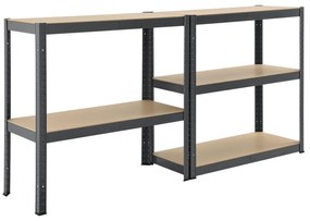 Jusky Set 2 rafturi - 180x90x40cm - gri