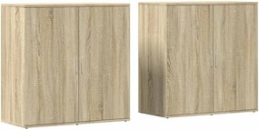 vidaXL Dulapuri, 2 buc., stejar sonoma, 79x38x80 cm, lemn prelucrat