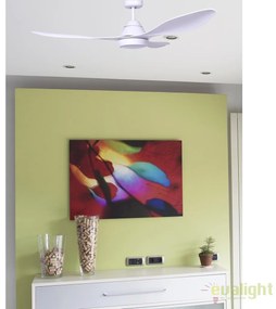 Lustra LED cu Ventilator si telecomanda design modern POLARIS alb 33346