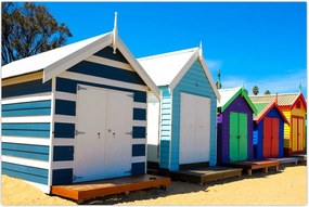 Tablou - Plaja Brighton, Melbourne, Australia (90x60 cm)