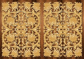 Fototapet - Relief din lemn (254x184 cm)