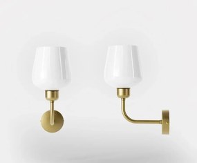 Aplica de perete design italian din alama si sticla Talis