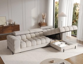 Coltar extensibil dreapta 3 locuri ELTAP, RT-18ROY, Felro, 285x181x93 cm, lemn/poliester, bej