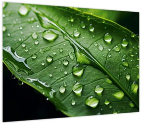 Tablou - Frunză după ploaie (70x50 cm)