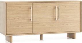 Comodă lemn masiv Cooper, 160 × 42,5 × 78 cm