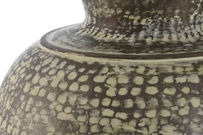 Vază decorativă tinaja patinată verde din aluminiu cu structură din aluminiu, "Verdaro"