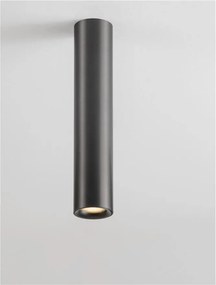 Spot aplicat LED design tehnic LUISA nickel negru, H-20cm