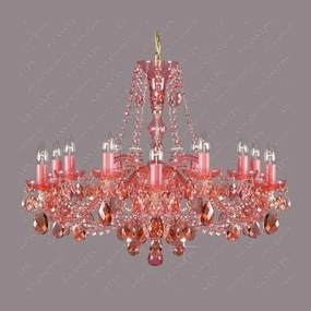 Lustra 12 brate cristal Bohemia L11 120/12/1 all rosaline