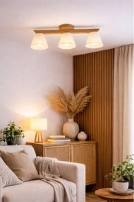 Lustr ANTONIO 3xE14/40W/230V, montaj plafon, stejar