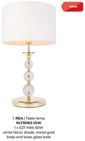 Veioza design elegant REA alb/auriu