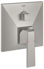 Baterie cada - dus incastrata Grohe Allure Brilliant 3 iesiri crom periat Supersteel fara corp ingropat