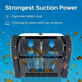 Robot cuaratre piscine fara fir Wybot Osprey 700 (X100), Li-Ion 8800 mAh, Pana la 80 m°, Autonomie pana la 110 minute, Auto-revers, Auto-parcare, Alb/Negru