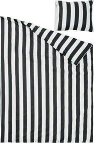 Lenjerie de pat din bumbac MONOLINE negru-alb Dimensiune lenjerie de pat: 70 x 80 cm | 140 x 200 cm