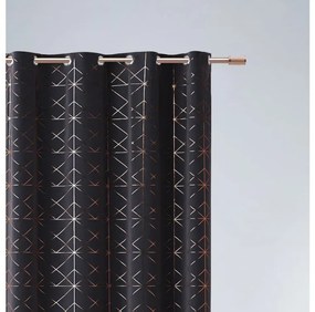 Draperie cu inele gri grafit 140 x 260 cm